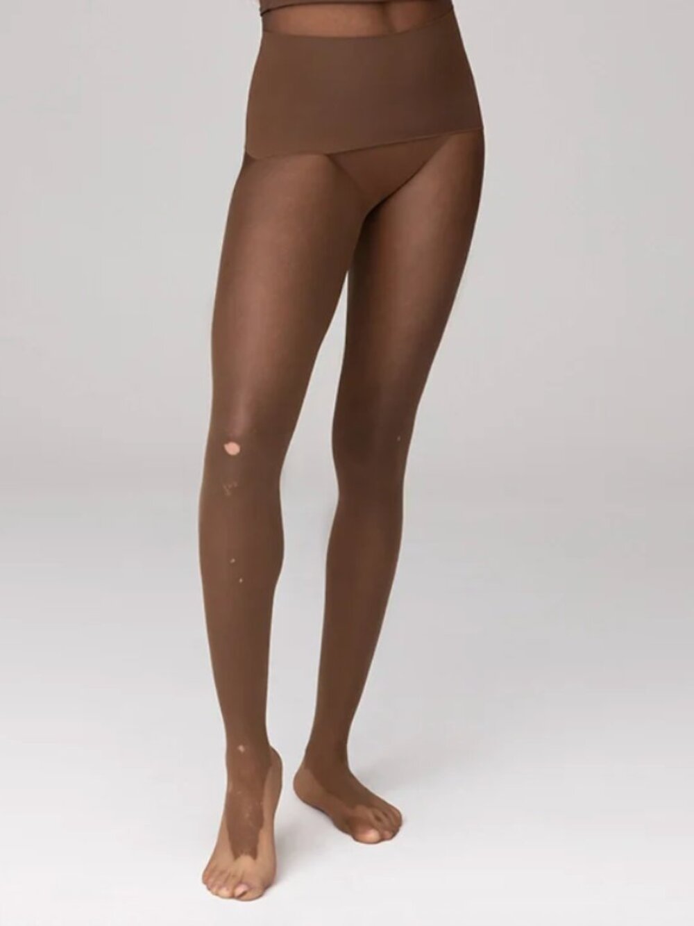 NOOSH Play Sheer Seamless Tights Nude Brown Size S/M Lightweight NWT